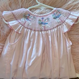 Horses carousel smocked dress
